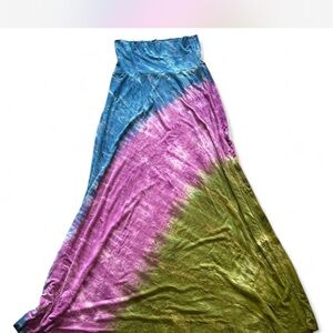 Y2K Lucky Brand Blue, Purple, and Green maxi Skirt